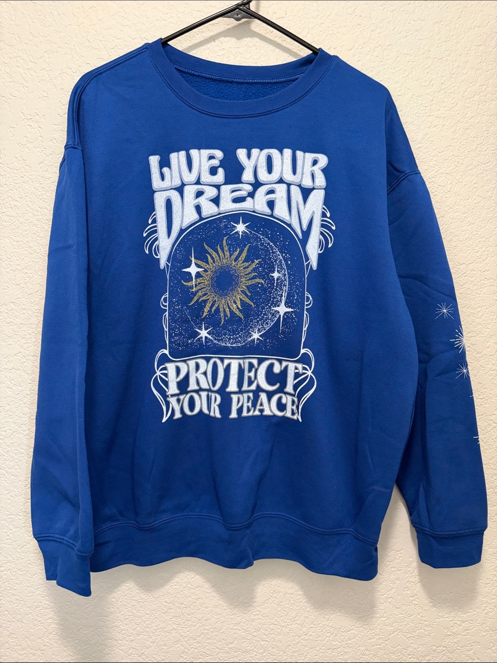 Awake Royal Blue "Live Your Dream" Graphic Sweatshirt